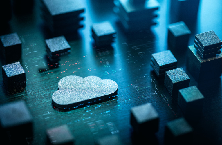 Digital concept of cloud computing and futuristic technology